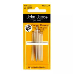 Cotton Darners embroidery needles - John James - size 3-9, 6 pcs.