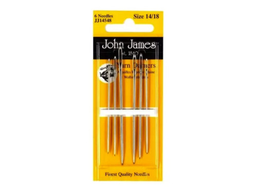 Yarn Darners embroidery needles - John James - size 14-18, 6 pcs.