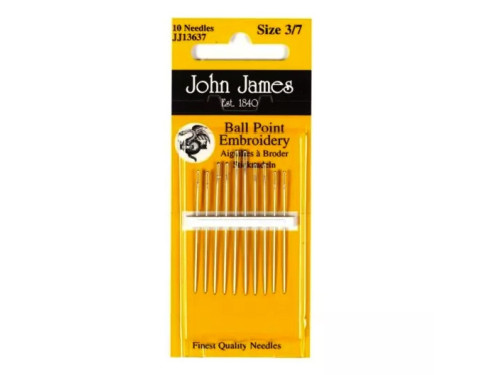 Embroidery needles - John James - size 3-7, 10 pcs.