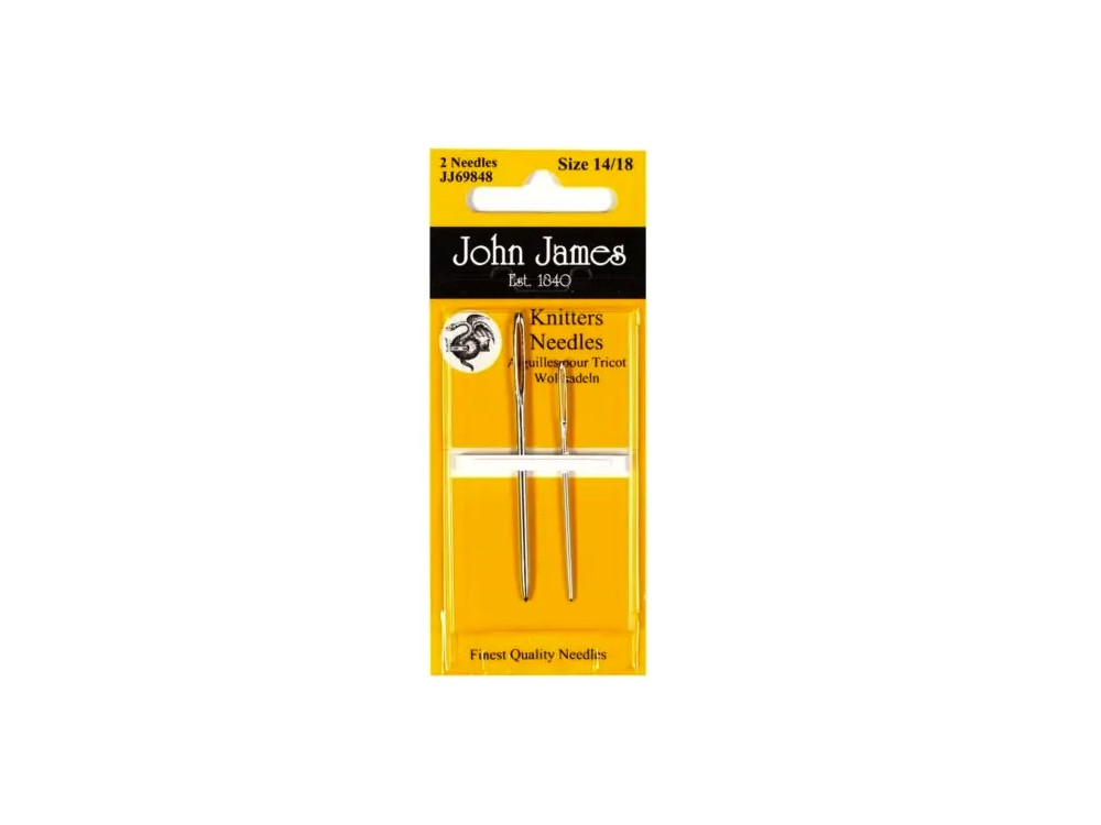 Knitters needles - John James - size 14-18, 2 pcs.