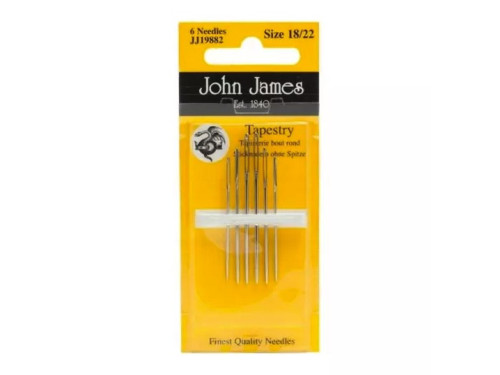 Set of Tapestry needles - John James - size 18-22, 6 pcs.