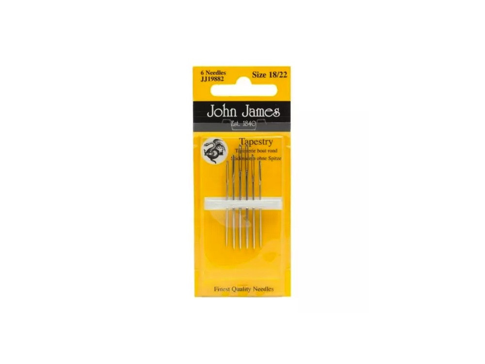 Set of Tapestry needles - John James - size 18-22, 6 pcs.