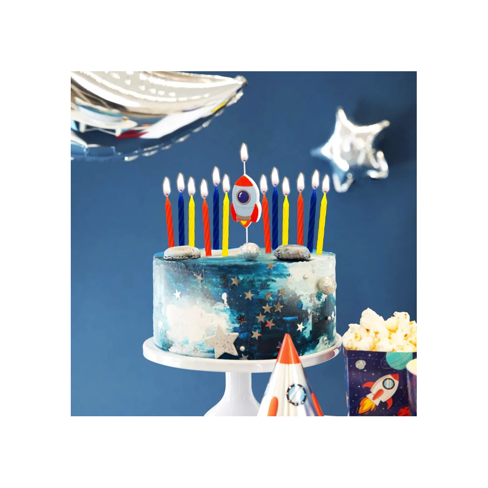 Birthday candles Rocket - 5,3 cm, 13 pcs.