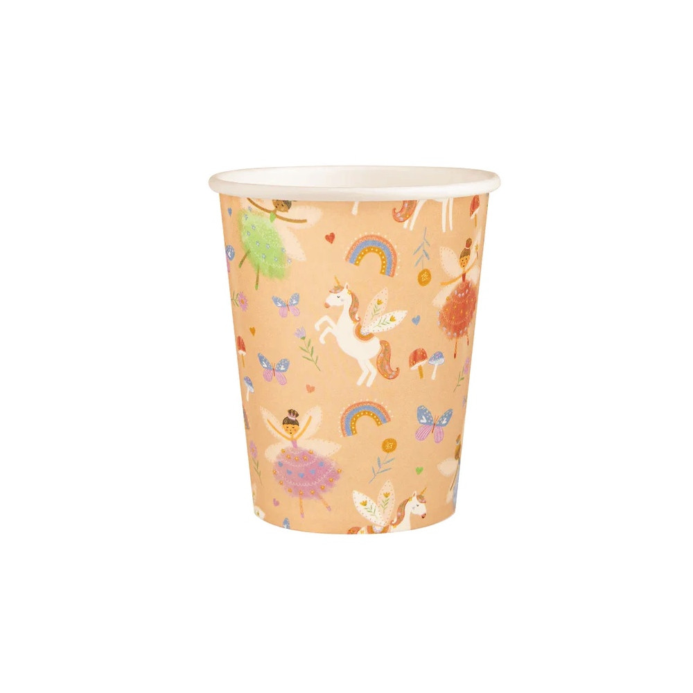 Paper cups Unicorns and Princesses - 9 cm, 220 ml, 6 pcs.