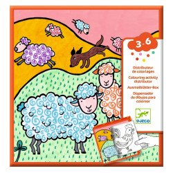 Set of coloring sheets with games Farm - Djeco - 10 pcs.