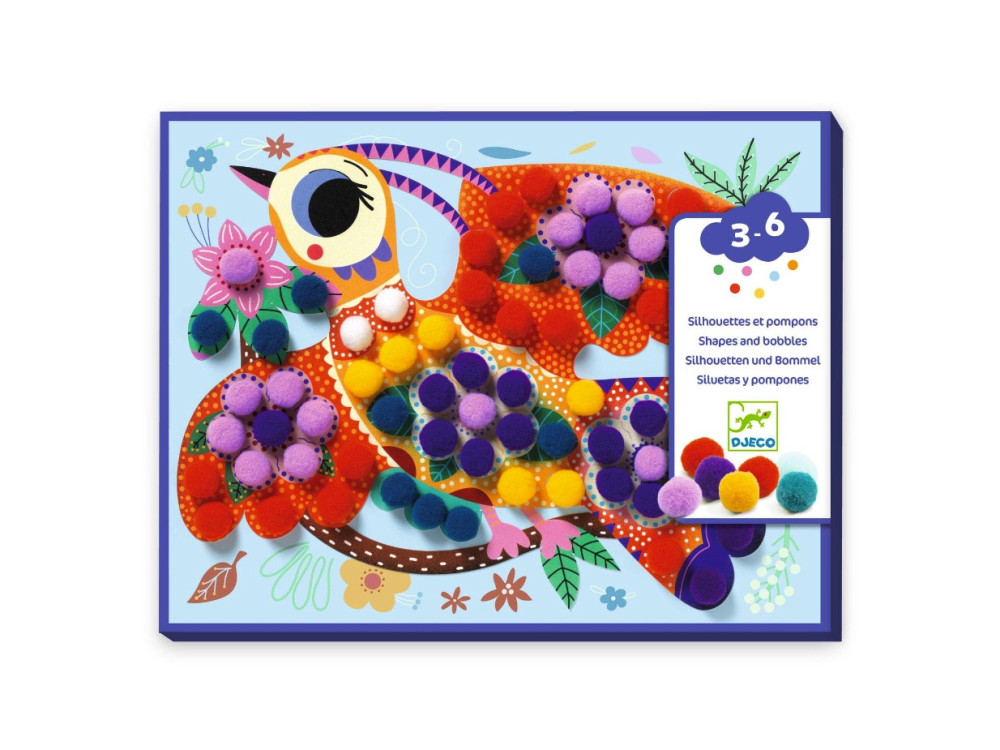 Silhouettes and pompoms Birds - Djeco