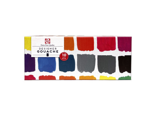 Zestaw farb gwaszy w słoiczkach - Talens - 10 kolorów x 16 ml