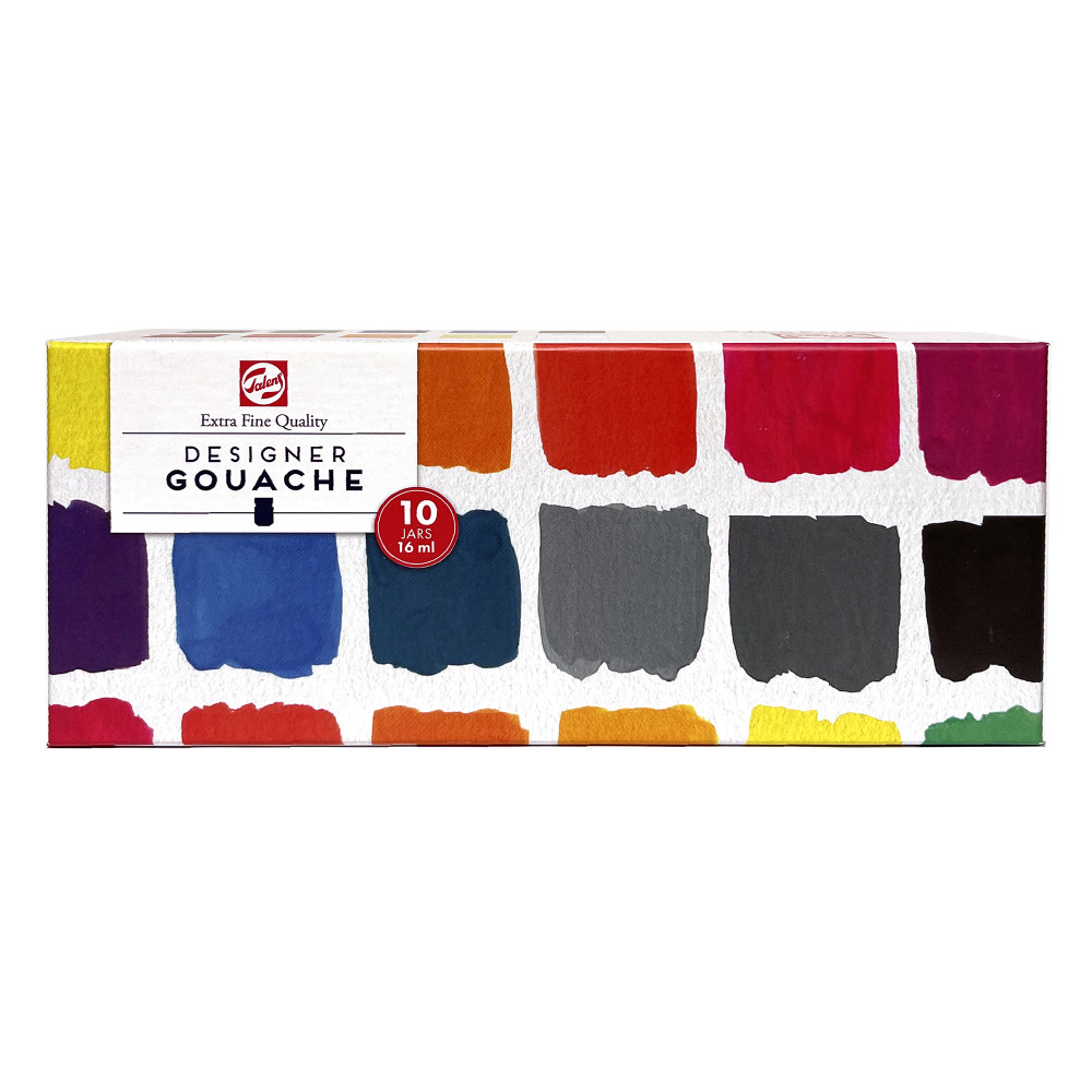 Zestaw farb gwaszy w słoiczkach - Talens - 10 kolorów x 16 ml