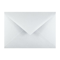 Curious Metallics envelope 120g - C6, White Silver