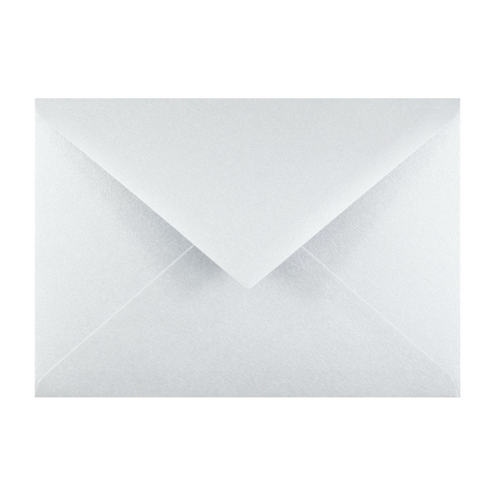 Curious Metallics envelope 120g - C6, White Silver