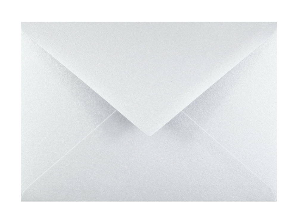 Koperta Curious Metallics 120g - C6 White Silver srebrna