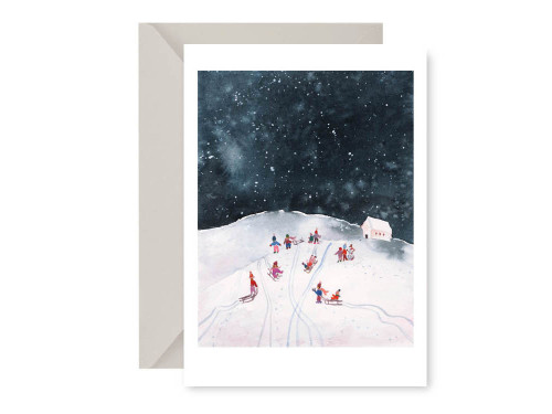 Greeting card - Muska - Z górki na pazurki, A6