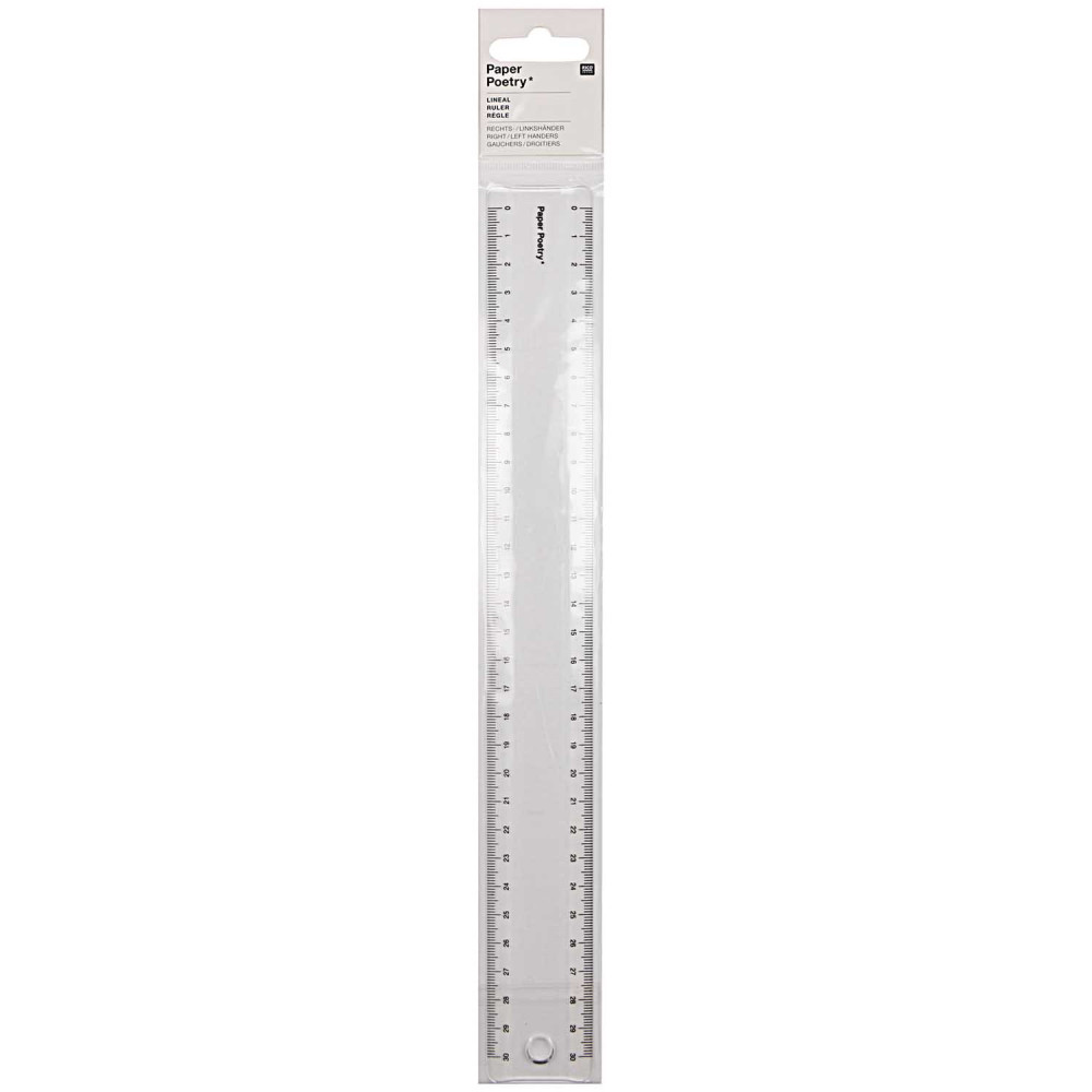 Plastic ruler - PaperPoetry - 30 cm