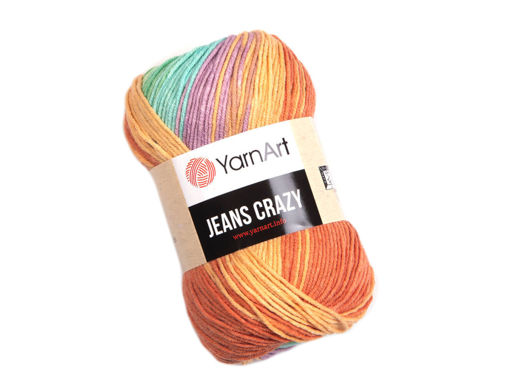 Crazy Jeans cotton-acrylic knitting yarn - YarnArt - 8202, 50 g, 160 m