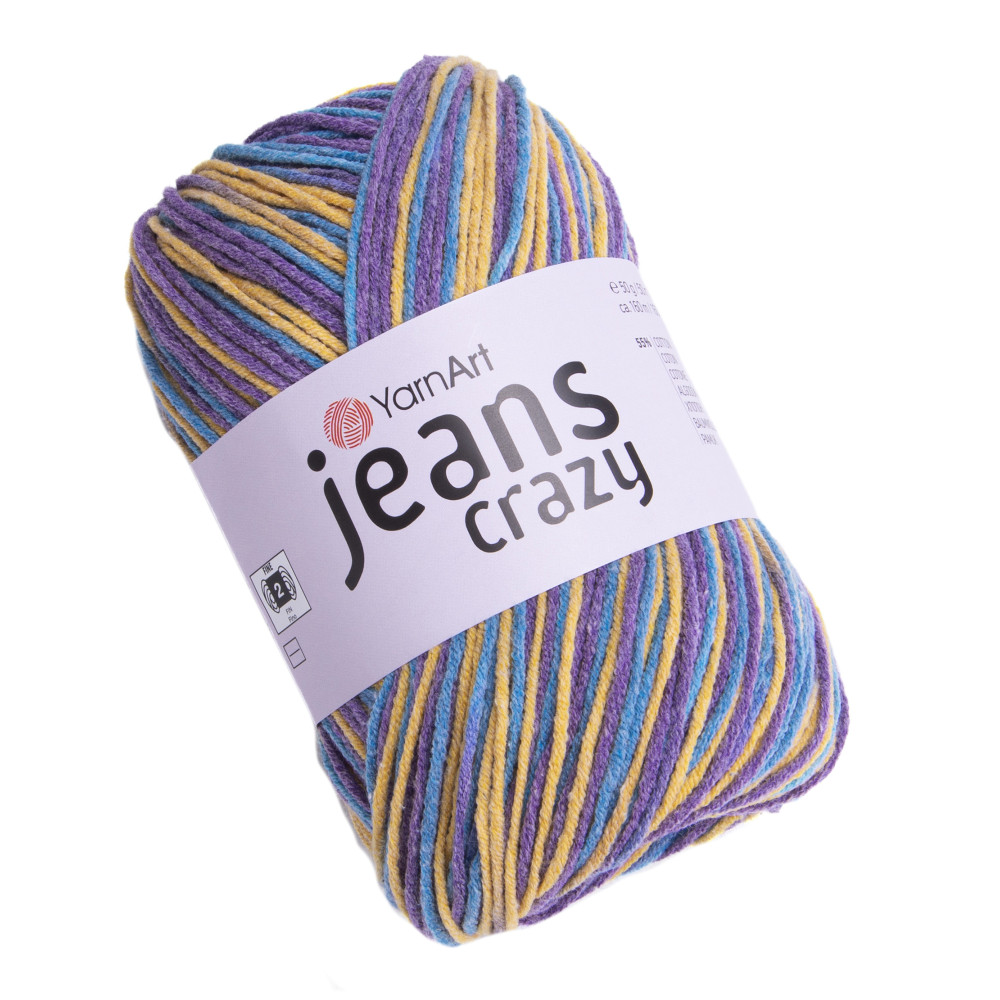 Crazy Jeans cotton-acrylic knitting yarn - YarnArt - 7210, 50 g, 160 m