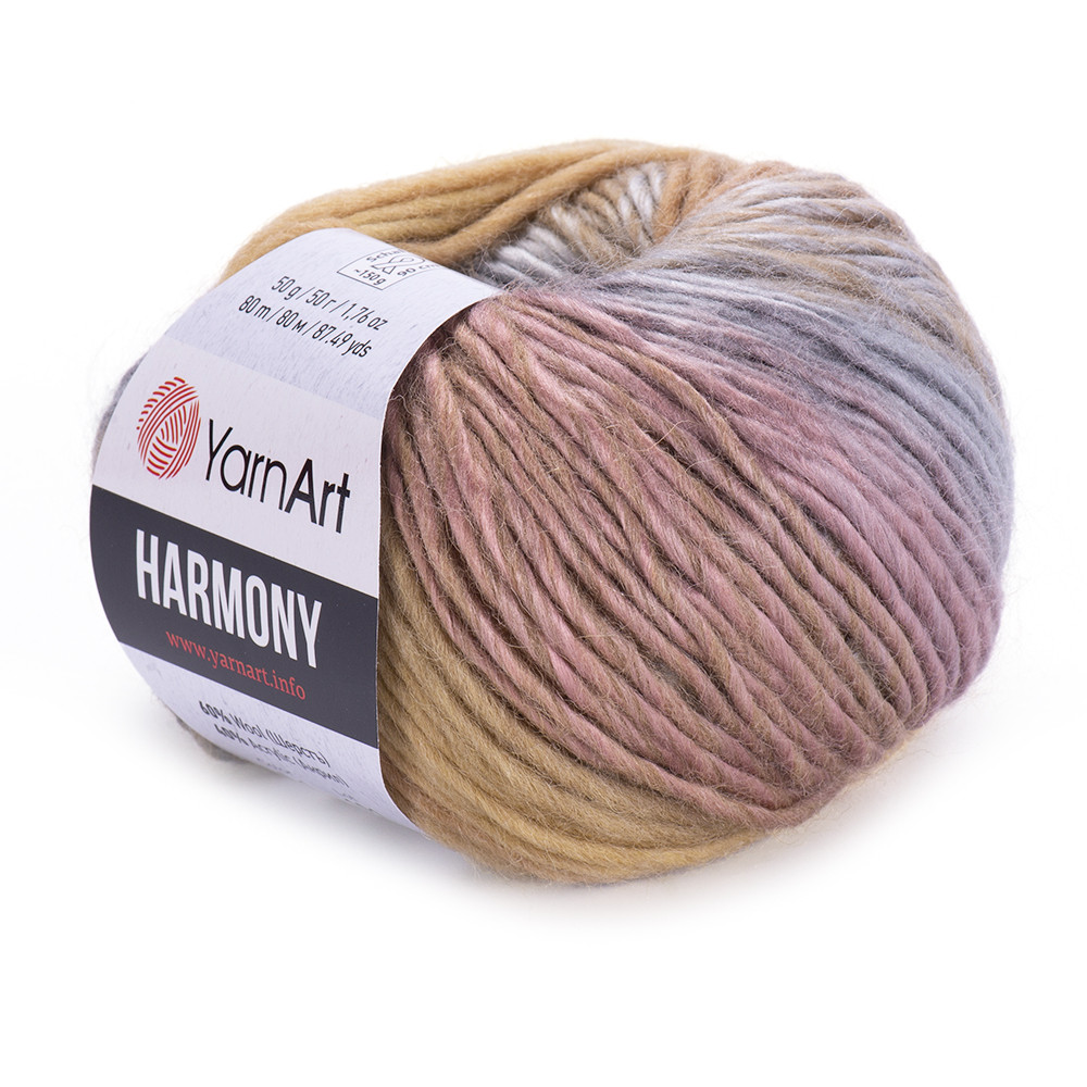 Włóczka wełniano-akrylowa Harmony - YarnArt - 09, 50 g, 80 m