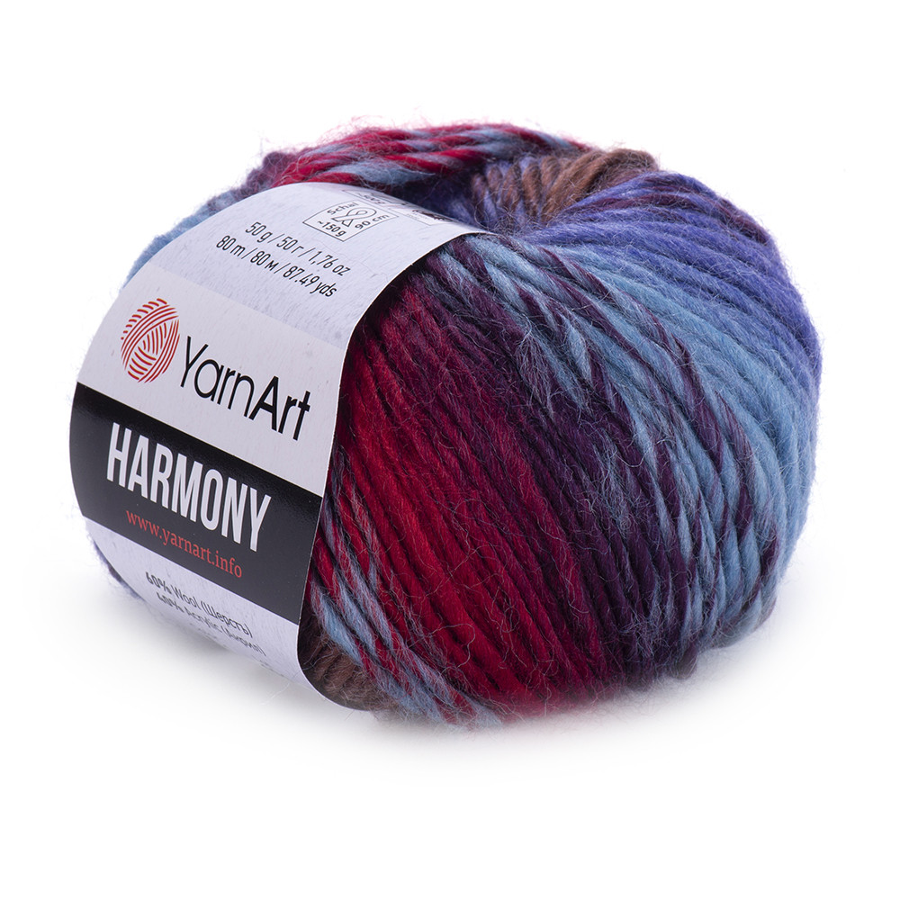 Harmony wool-acrylic knitting yarn - YarnArt - 01, 50 g, 80 m