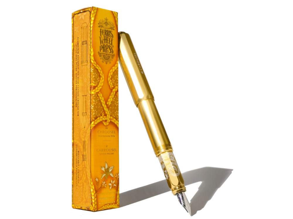 Carousel Fountain Pen - Ferris Wheel Press - Plaited Gold Tress, F