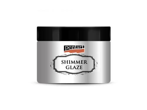 Pasta żelowa Shimmer Glaze - Pentart - srebrna, 150 ml