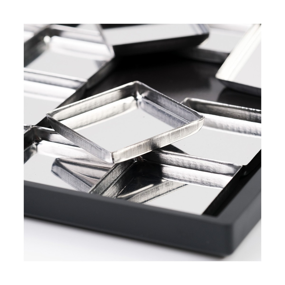 Metal magnetic case, box for watercolors - Renesans - 24 pcs.