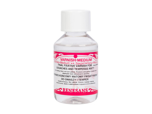 Final fixative varnish for gouache and temperas - Renesans - matt, 100 ml