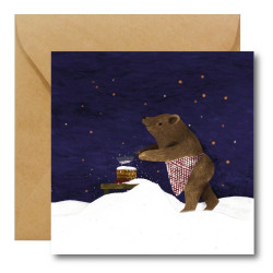 Greeting card - Hi Little - Mommy bear, 14,5 x 14,5 cm