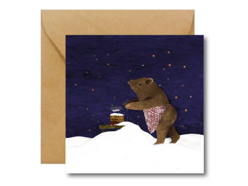 Greeting card - Hi Little - Mommy bear, 14,5 x 14,5 cm