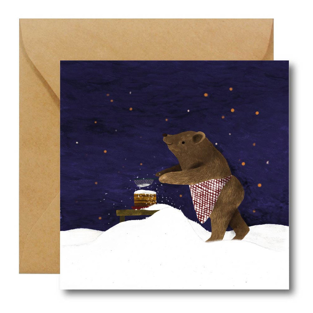 Greeting card - Hi Little - Mommy bear, 14,5 x 14,5 cm