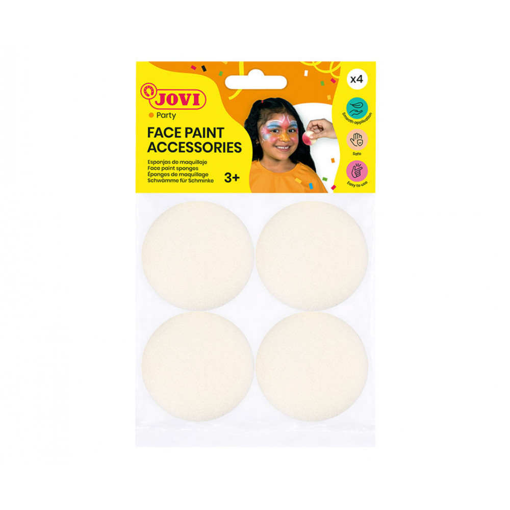 Face makeup sponges - Jovi - white, 4 pcs.