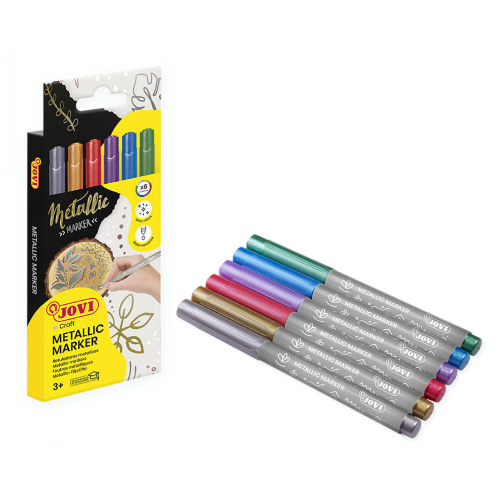 Metallic felt-tip pens - Jovi - 6 colors