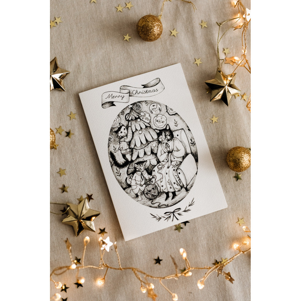 Greeting card - Cudowianki - Christmas cats, 12 x 17 cm