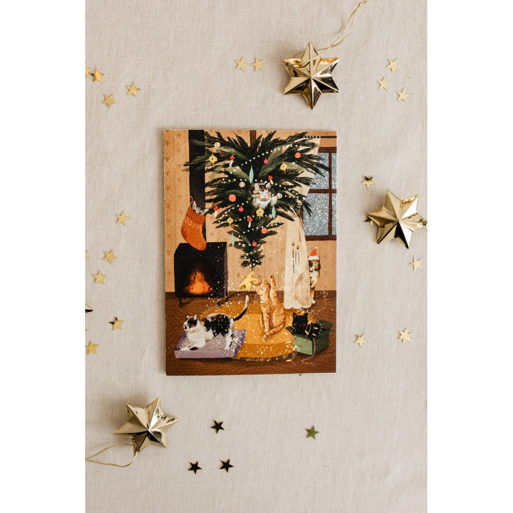 Greeting card A6 - Cudowianki - Christmas Cats