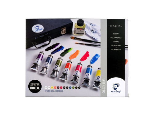 Wooden Starter Box Oil Colour paints - Van Gogh - 12 colors