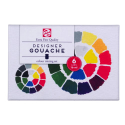 Zestaw farb gwaszy w słoiczkach - Talens - 6 kolorów x 16 ml