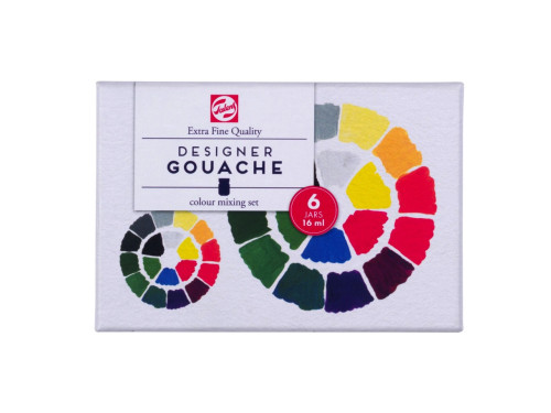 Set of Designer gouache paints in jars - Royal Talens - 6 colors x 16 ml