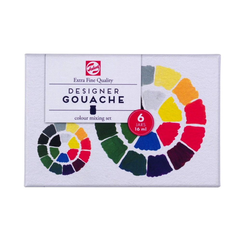 Set of Designer gouache paints in jars - Royal Talens - 6 colors x 16 ml