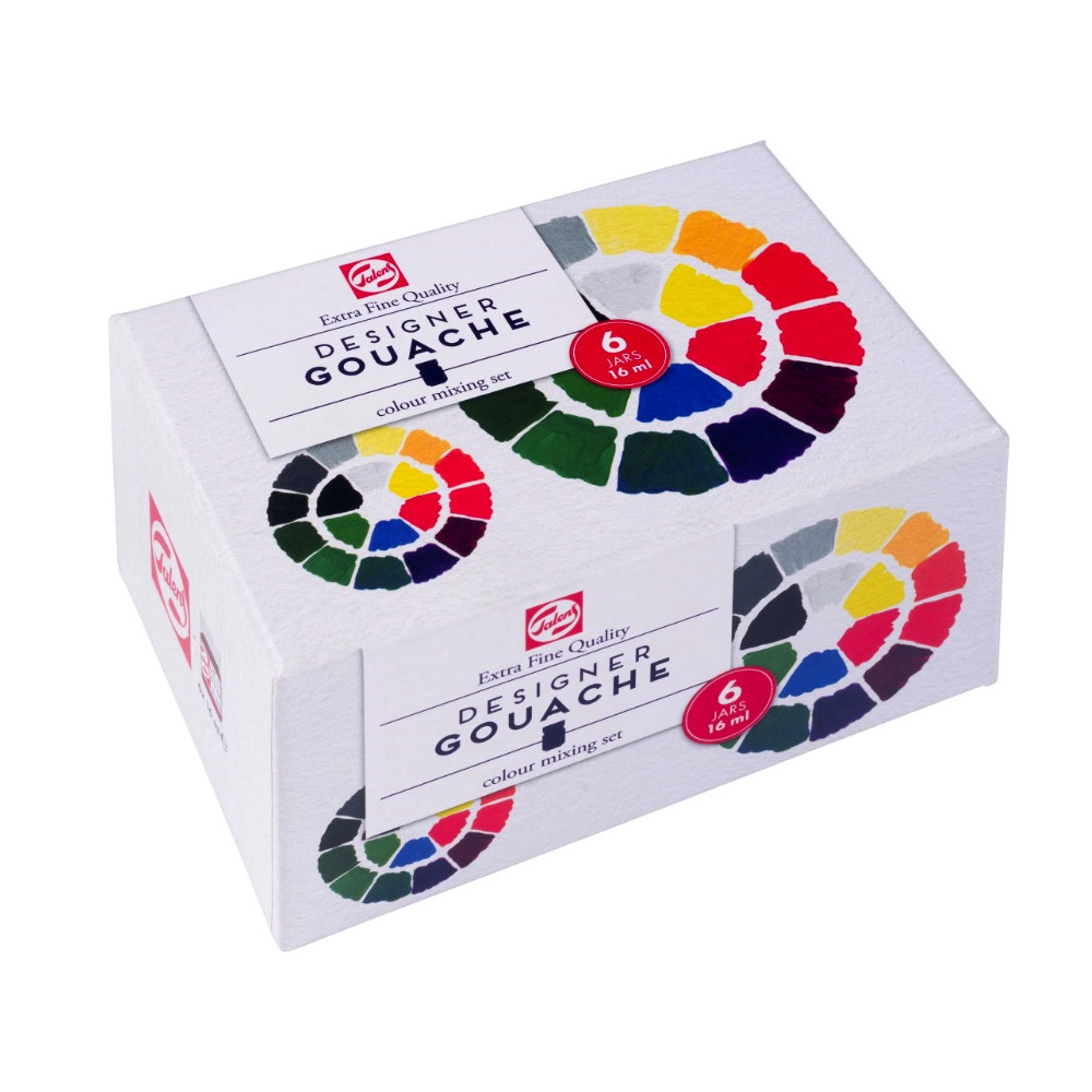 Zestaw farb gwaszy w słoiczkach - Talens - 6 kolorów x 16 ml
