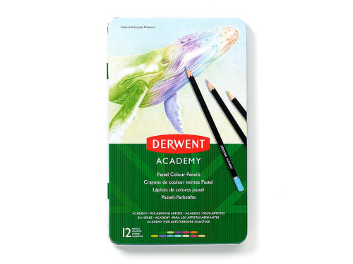 Set of Academy Pastel color pencils - Derwent - 12 pcs.