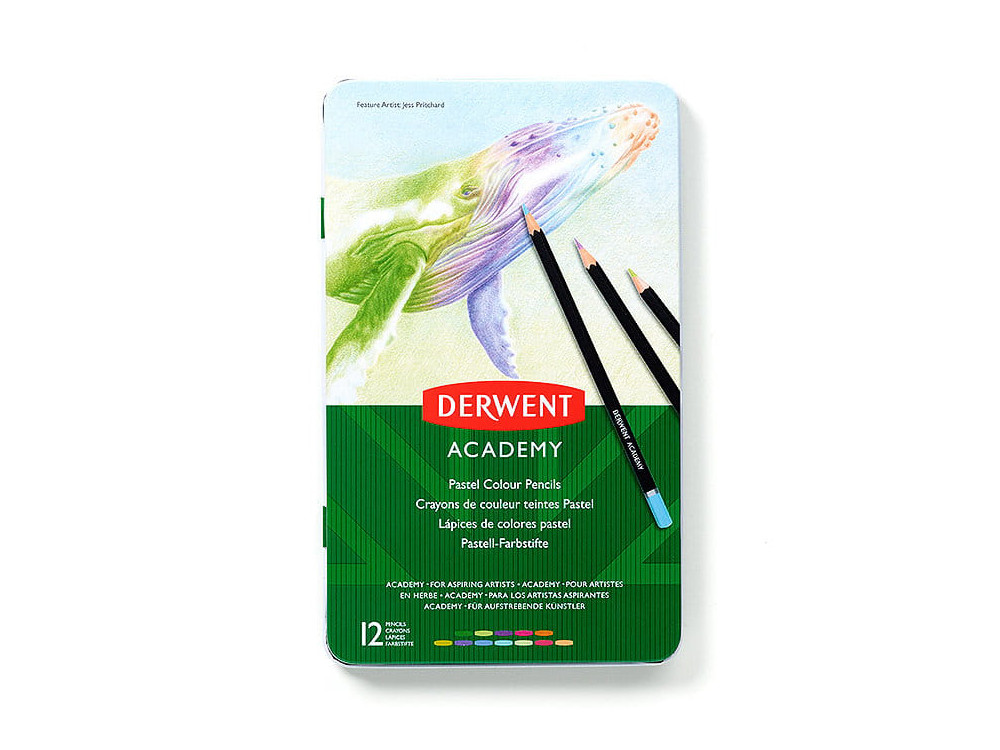 Set of Academy Pastel color pencils - Derwent - 12 pcs.