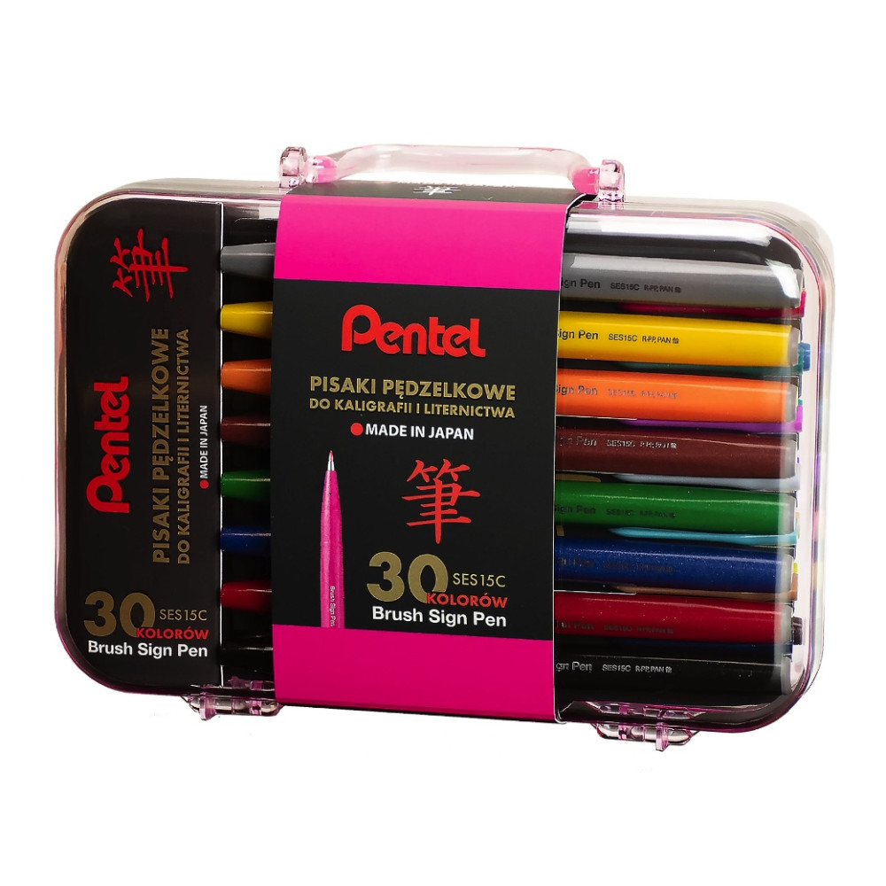 Set of artistic Brush Sign Pen - Pentel - 30 pcs.