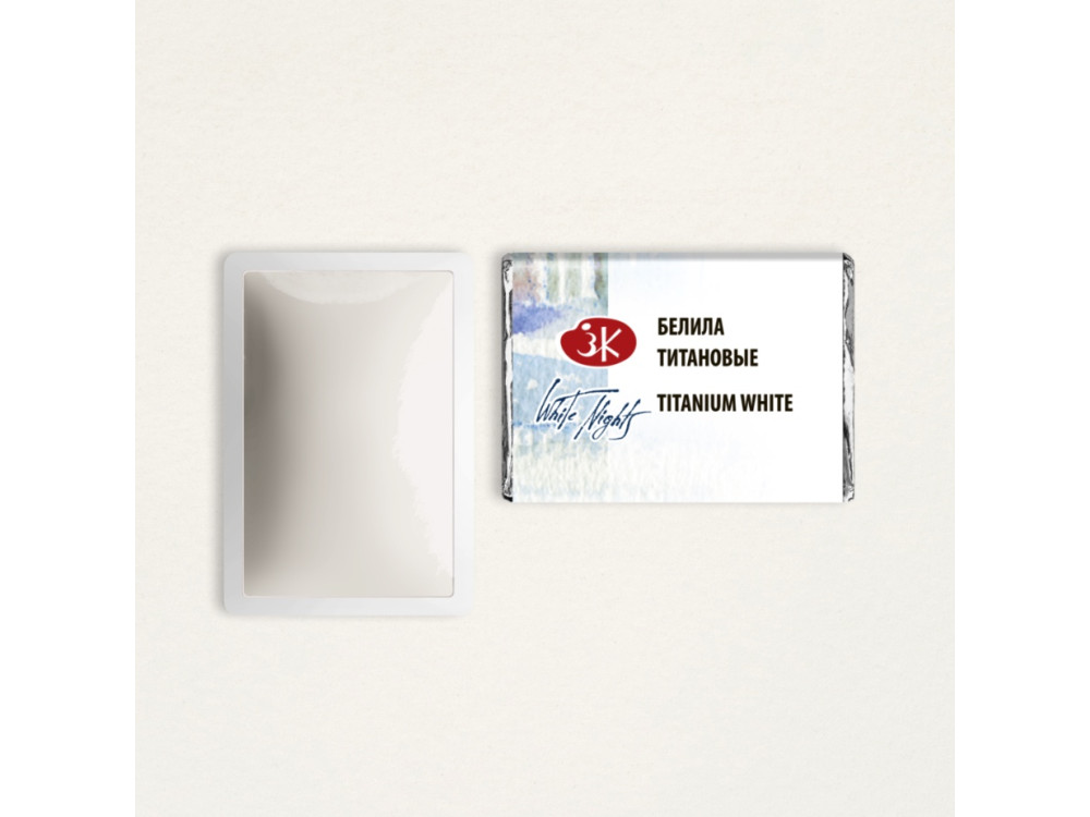 Farba akwarelowa Białe Noce - St. Petersburg - Titanium White, kostka