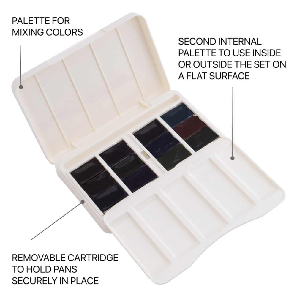 Set of watercolor paints White Nights - St. Petersburg - 12 colors