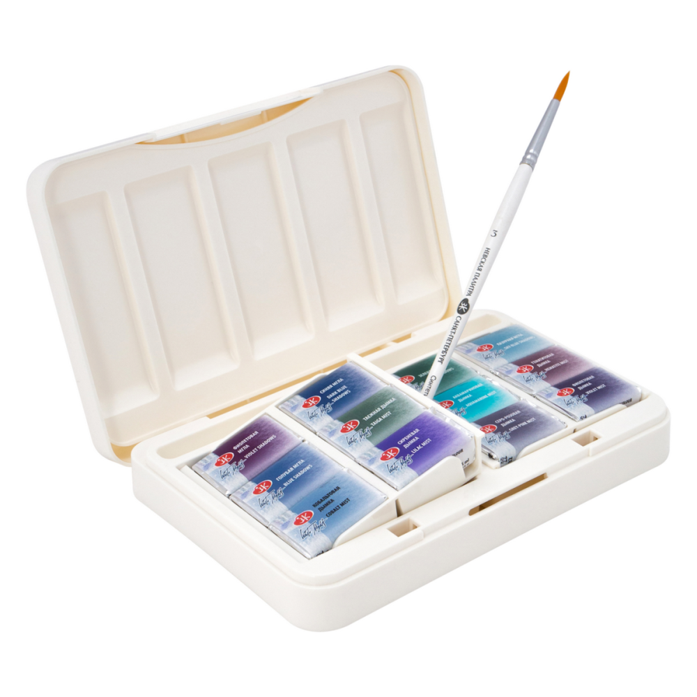 Set of watercolor paints White Nights - St. Petersburg - 12 colors