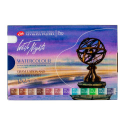 Set of watercolor paints White Nights - St. Petersburg - Earth Colors, 12 colors