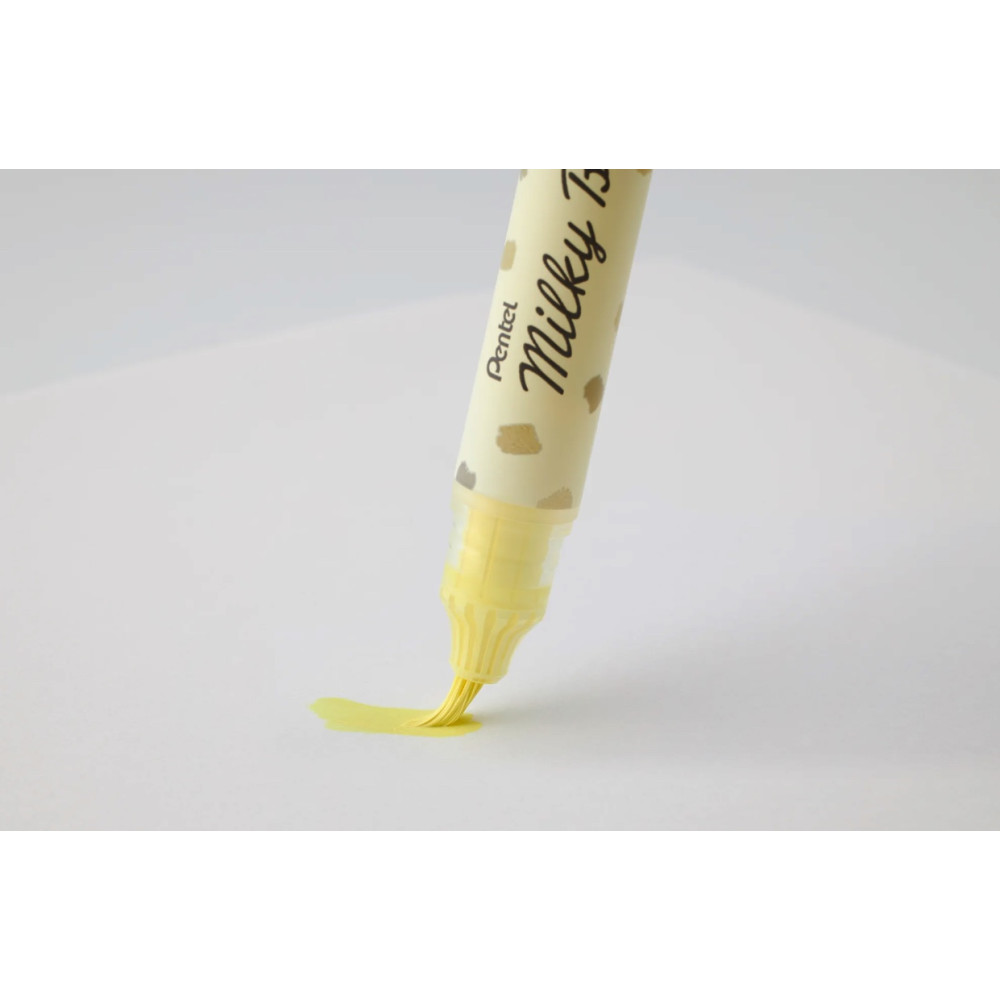 Pisak pędzelkowy Milky Brush - Pentel - żółty