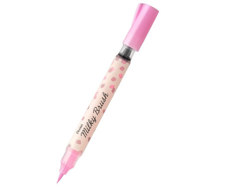 Pisak pędzelkowy Milky Brush - Pentel - różowy