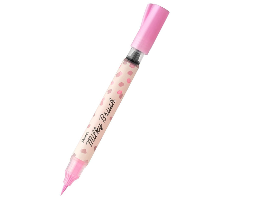Milky Brush calligraphy pen - Pentel - pink