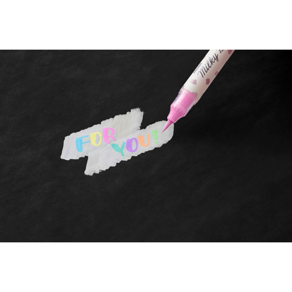 Milky Brush calligraphy pen - Pentel - pink