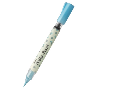 Pisak pędzelkowy Milky Brush - Pentel - błękitny