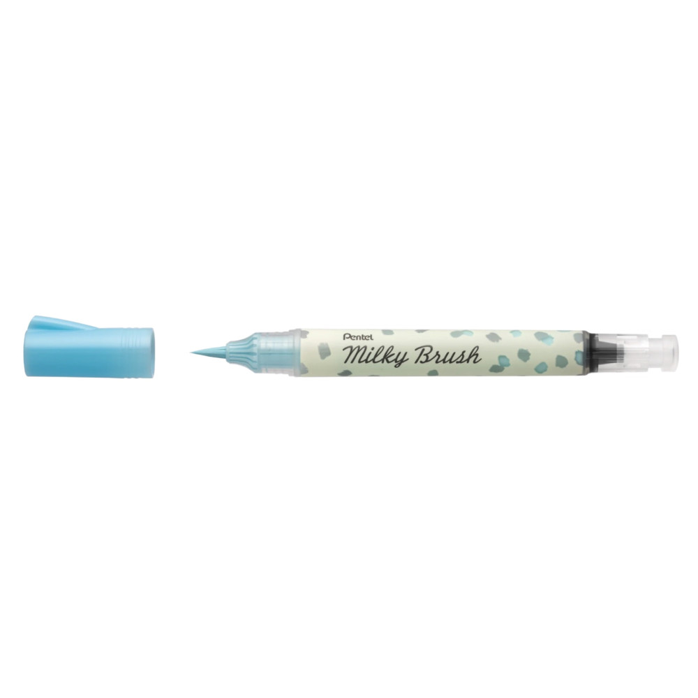 Milky Brush calligraphy pen - Pentel - light blue